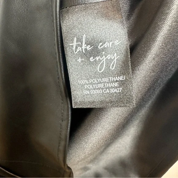 NWT Nic+Zoe Womens Black Faux Leather Knee Length Shirtdress Size Large and XL - Picture 10 of 11